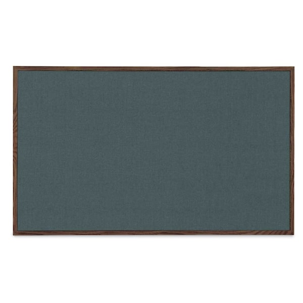 Combo Board, 36"x24", Satin Frame/Black Porcelain & Cork